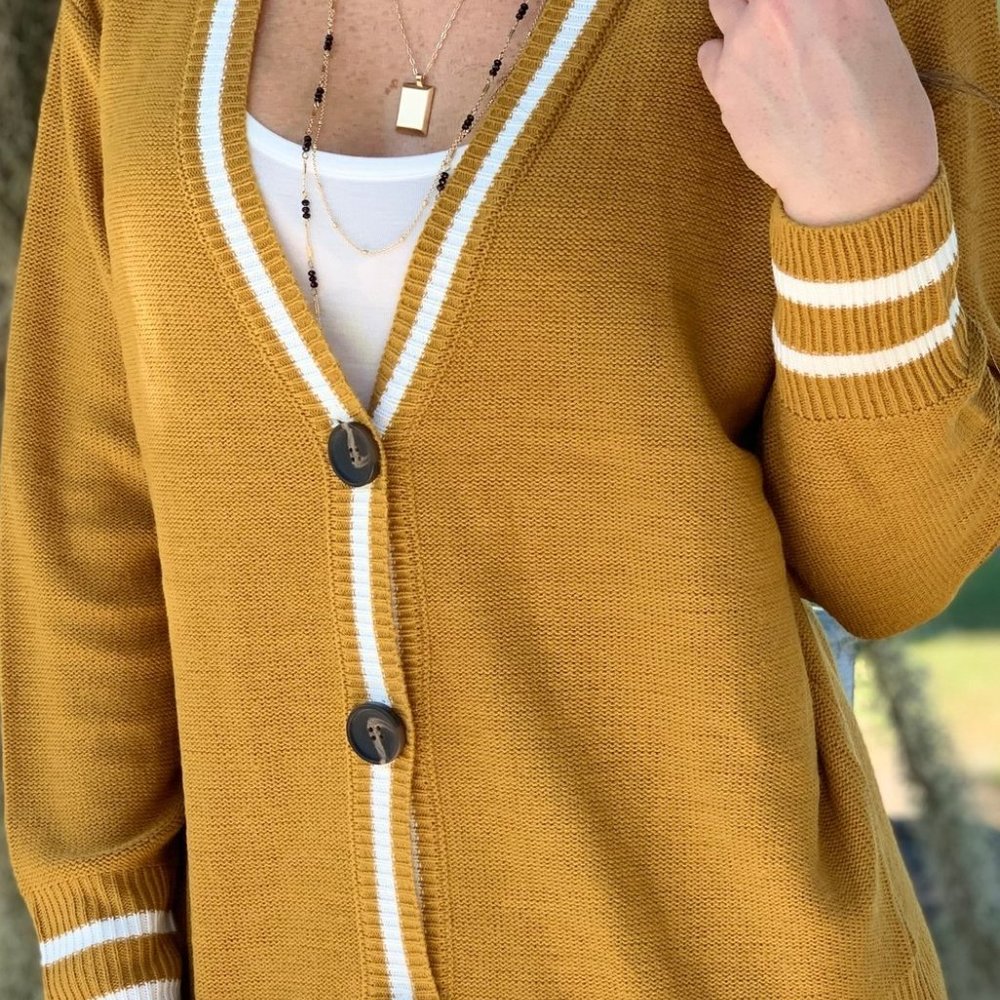 Double Zero Dark Mustard Cardigan Size S